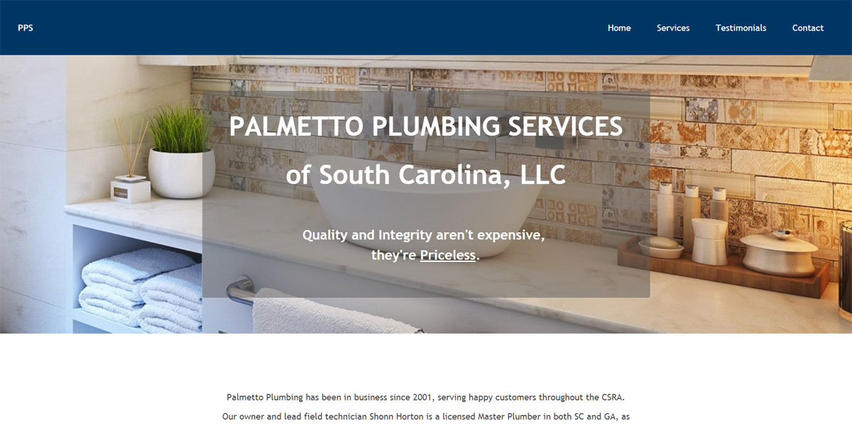 Available Design Palmetto Plumbing Portfolio Image